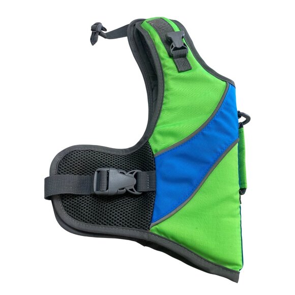 Dog Life Vest Safety Jacket XS Green & Blue - Picture 4 of 6